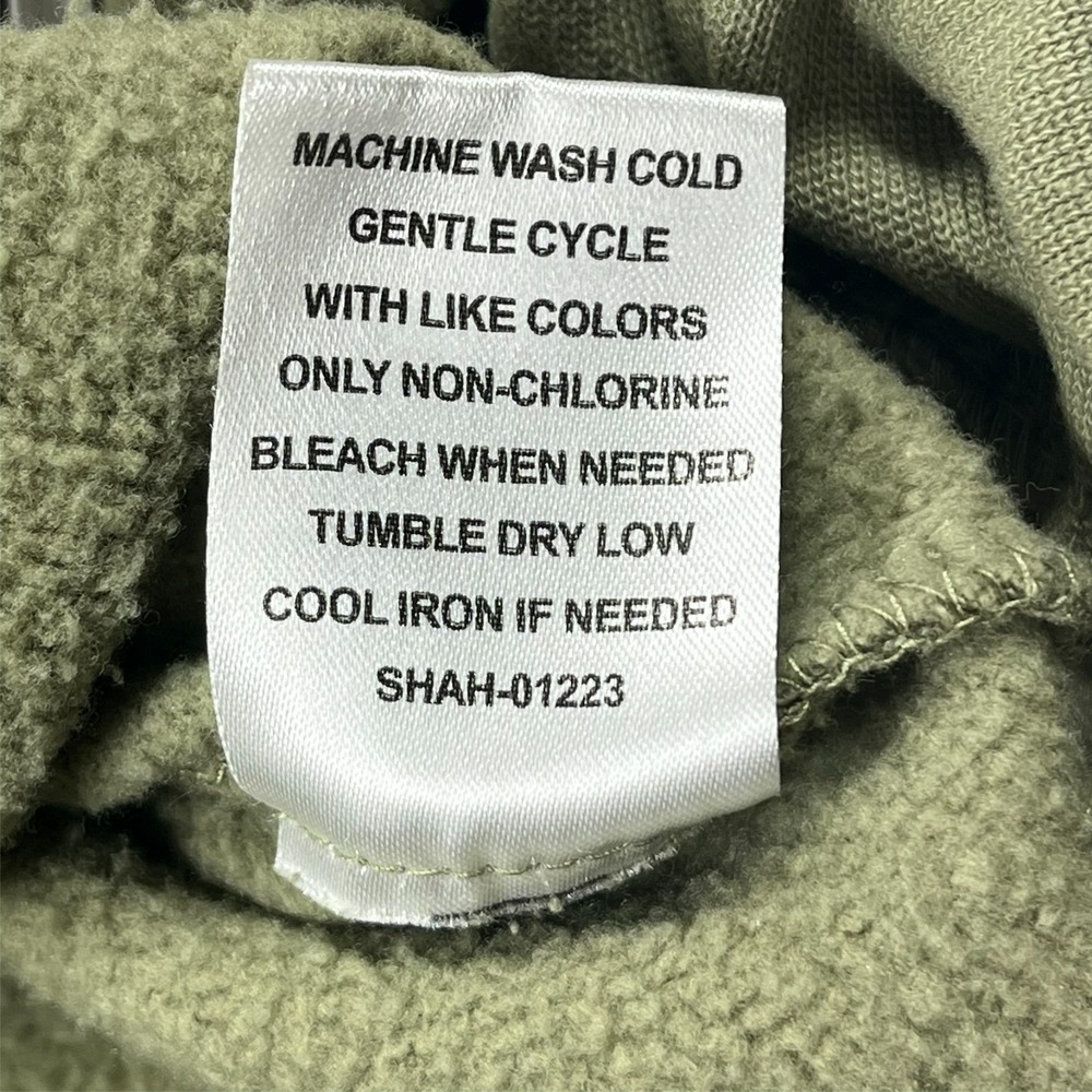 Ed Hardy Hoodie Mens Medium Olive Green Tattoo Graphic Love Kills Slowly *Flaws - Picture 10 of 14